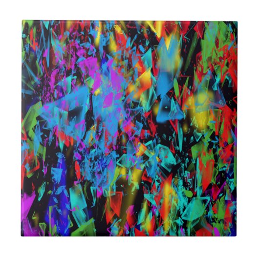 Gebroken Glas Tegeltje (Voorkant)