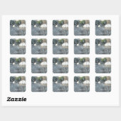Gebroken glas vierkante sticker (Vel)