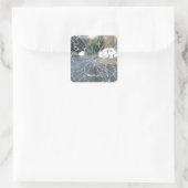 Gebroken glas vierkante sticker (Tas)