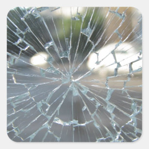Gebroken glas vierkante sticker