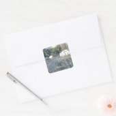 Gebroken glas vierkante sticker (Envelop)