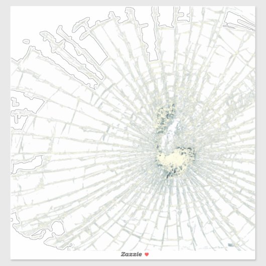 Gebroken glaseffect sticker (Vel)