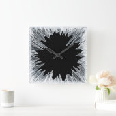 Gebroken glasklok vierkante klok (Huis)