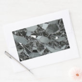 Gebroken glasstukken rechthoekige sticker (Envelop)