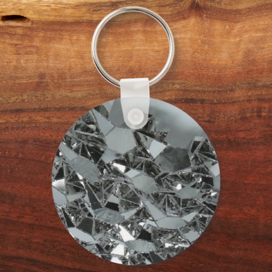 Gebroken glasstukken sleutelhanger (Voorkant)