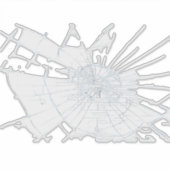 Gebroken glazen effect sticker (Voorkant)