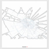Gebroken glazen effect sticker (Vel)