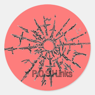 Gebroken Glazen Liefde Ronde Sticker