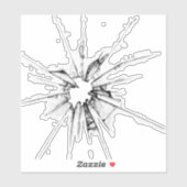 Gebroken glazen Sticker (Vel)