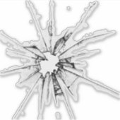 Gebroken glazen Sticker (Voorkant)