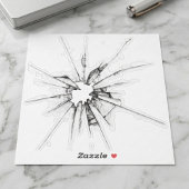 Gebroken glazen Sticker