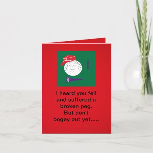 Gebroken golfpen kaart (Voorkant)