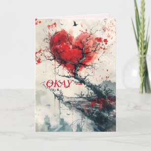 GEBROKEN HART AANMOEDIGING KAART