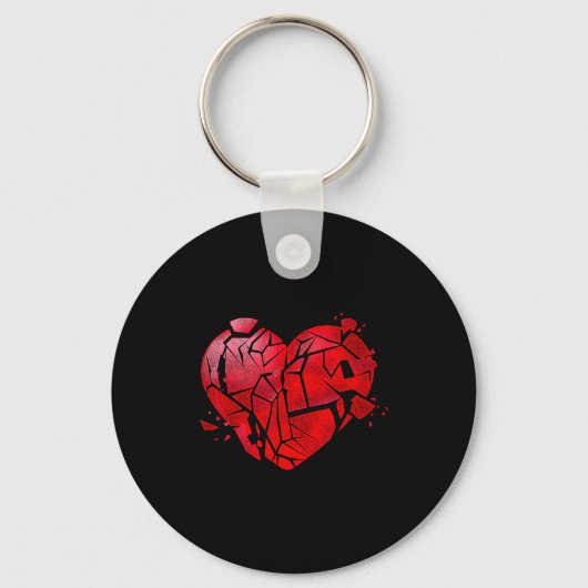 Gebroken Hart Anti Valentijnsdag Sleutelhanger (Voorkant)