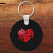 Gebroken Hart Anti Valentijnsdag Sleutelhanger (Voorkant)