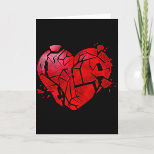 Gebroken Hart Anti Valentijnsdag T-shirt Kaart