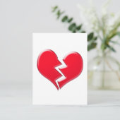 Gebroken hart briefkaart (Staand voorkant)