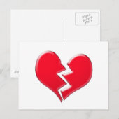 Gebroken hart briefkaart (Voorkant / Achterkant)