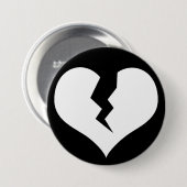 Gebroken hart Button/pin Ronde Button 7,6 Cm (Voorkant /achterkant)