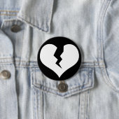 Gebroken hart Button/pin Ronde Button 7,6 Cm (In situ)