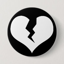 Gebroken hart Button/pin