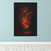 Gebroken Hart Canvas Afdruk (Insitu (Houten vloer))