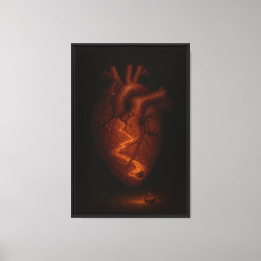 Gebroken Hart Canvas Afdruk (Voorkant)