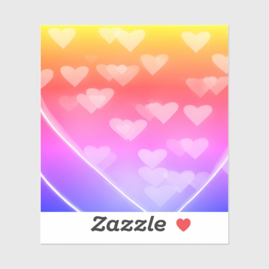 Gebroken hart digitaal ontwerp sticker (Vel)