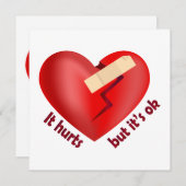 Gebroken hart genezen met patch en levenscitaat (Voorkant / Achterkant)