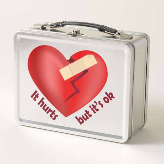 Gebroken hart genezen met patch en levenscitaat (Voorkant)