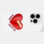 Gebroken hart genezen met patch en levenscitaat Case-Mate iPhone case (Achterkant (horizontaal))