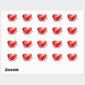 Gebroken hart genezen met patch en levenscitaat sticker (Vel)