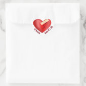 Gebroken hart genezen met patch en levenscitaat sticker (Tas)