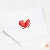 Gebroken hart genezen met patch en levenscitaat sticker (Envelop)