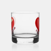 Gebroken hart genezen met patch en levenscitaat whisky glas (Links)