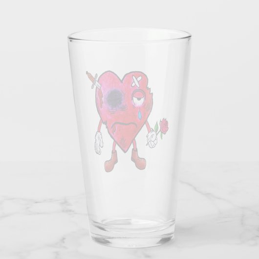 Gebroken hart glas (Achterkant)