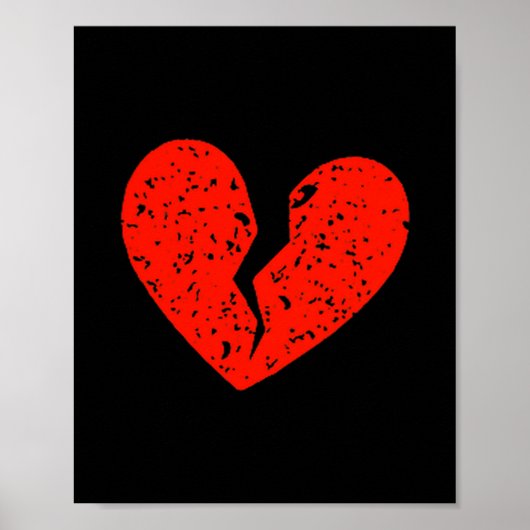 Gebroken Hart Hartzeer Anti-liefde Linker Borst Va Poster (Voorkant)