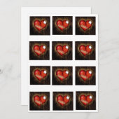 Gebroken hart/herstellen hart-uitnodiging kaart (Voorkant / Achterkant)