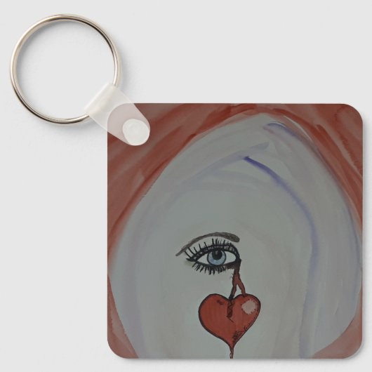 Gebroken hart hoofdketen sleutelhanger (Voorkant)