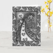 GEBROKEN HART HUILENDE VALENTIJN, KERKHOF Blank Kaart (Gele Bloem)