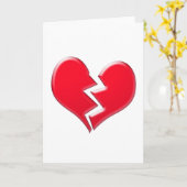Gebroken hart kaart (Gele Bloem)