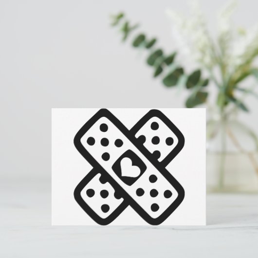 Gebroken hart - Liefde Briefkaart (Staand voorkant)