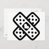 Gebroken hart - Liefde Briefkaart (Voorkant / Achterkant)