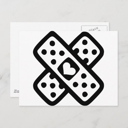 Gebroken hart - Liefde Briefkaart (Voorkant / Achterkant)