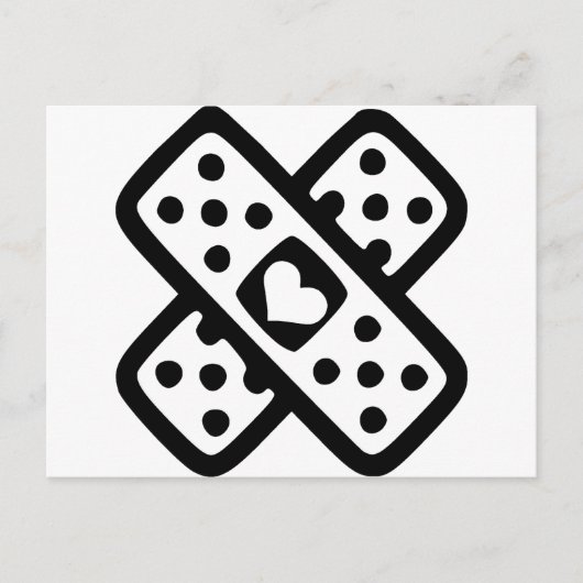 Gebroken hart - Liefde Briefkaart (Voorkant)