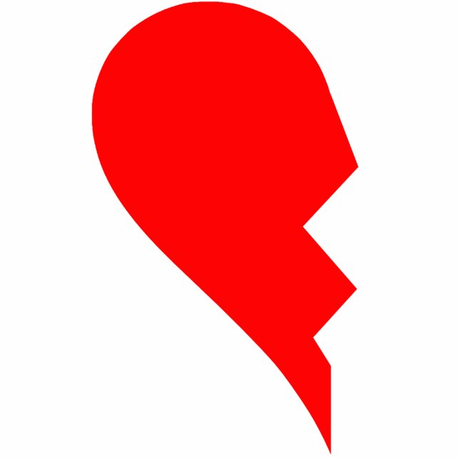 Gebroken hart linkerstuk (zoek de andere helft) fotobeeldje magneet (Voorkant)