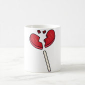 Gebroken hart lolly Snoep rood Koffiemok (Center)