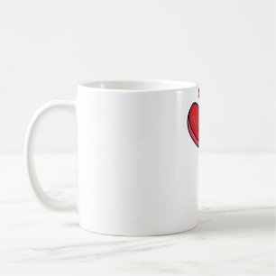 Gebroken hart lolly Snoep rood Koffiemok