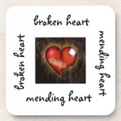 Gebroken hart/Mendend onderzetter van de hartkurk (Voorkant)