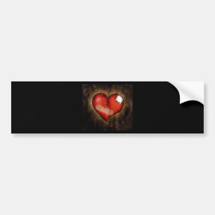 Gebroken hart/Mendende hartbumpersticker Bumpersticker